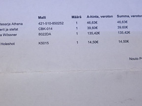 Muu merkki Muu malli